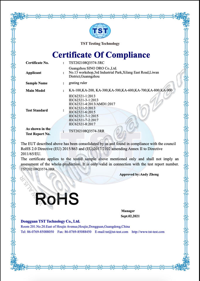SINO CE certificate 1