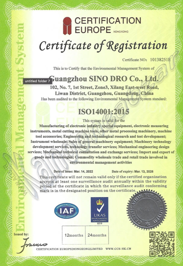 SINO CE certificate 1