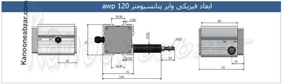 ابعاد وایر پتانسیومتر