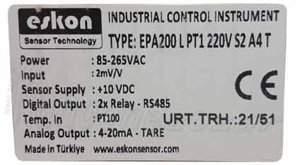 EPA200 L PT1 220V S2 A4 T