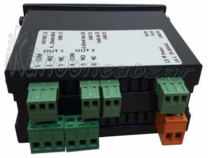 نمایشگر با خروجی rs232 و 4-20mA