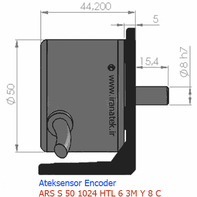 ابعاد انکودر 1024 پالس