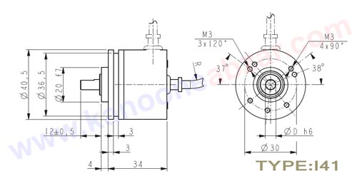 Rotary Encoder Dimension