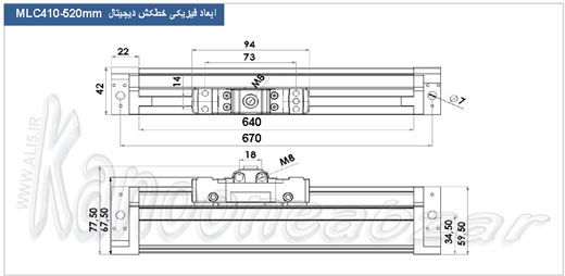شکل فیزیکی خط کش دیجیتال MLC410