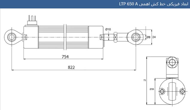 ابعاد فیزیکی خط کش جریانی ltp 650