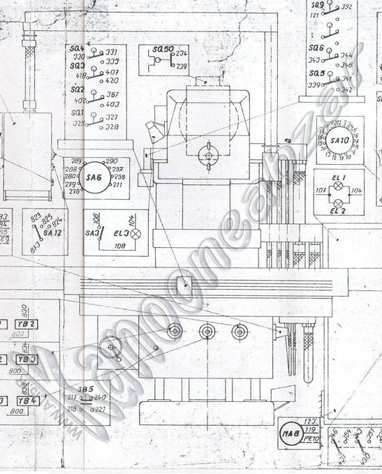 دیاگرام الکتریکی فرز  TOS FGS 32-40-50-63