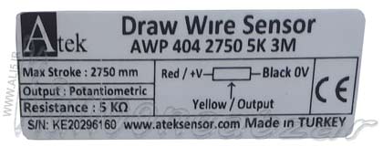 وایر انکودر 2750 میلیمتر AWP 404 