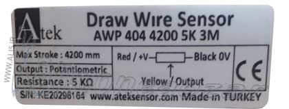  وایر پتانسیومتر 4200 میلیمتر سری AWP 404