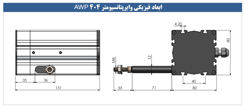 ابعاد فیزیکی AWP 404