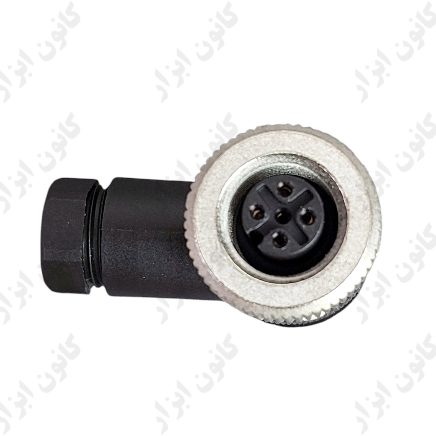کانکتور M12 مادگی 90 درجه 5 پین قفل رزوه ای